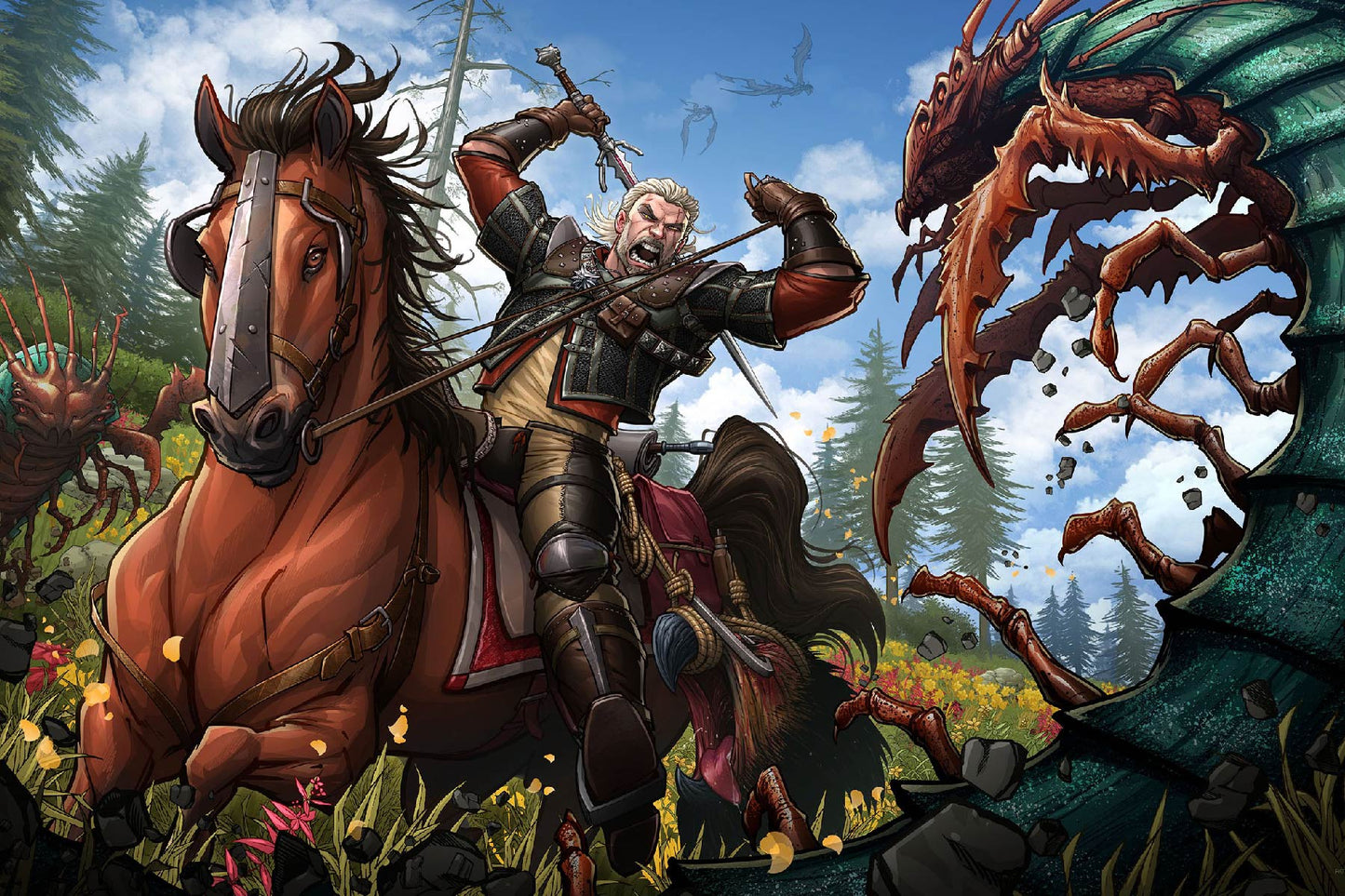 Epic Warrior Battle Digital Artwork