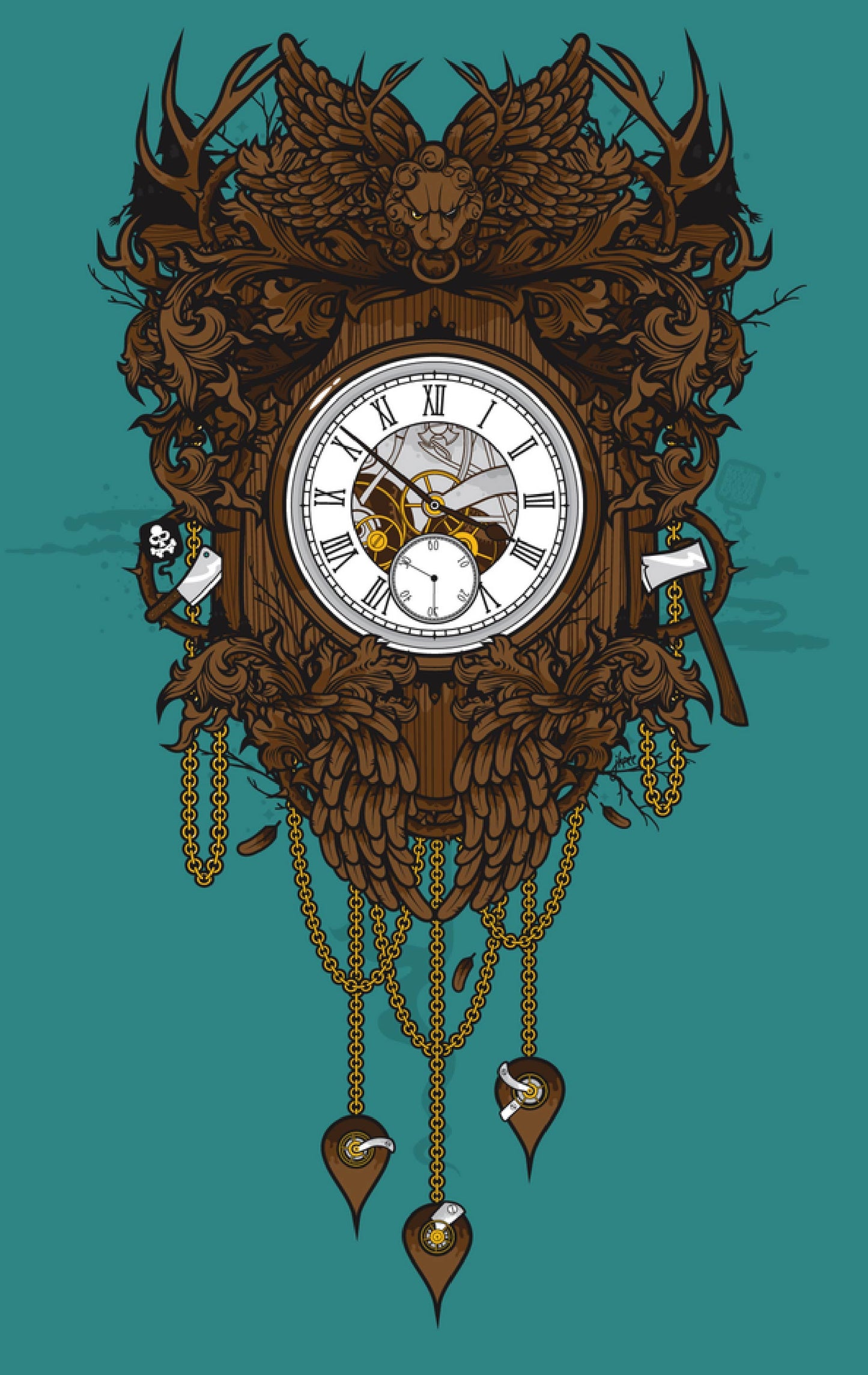 Luxury Ornate Clock Digital Artwork