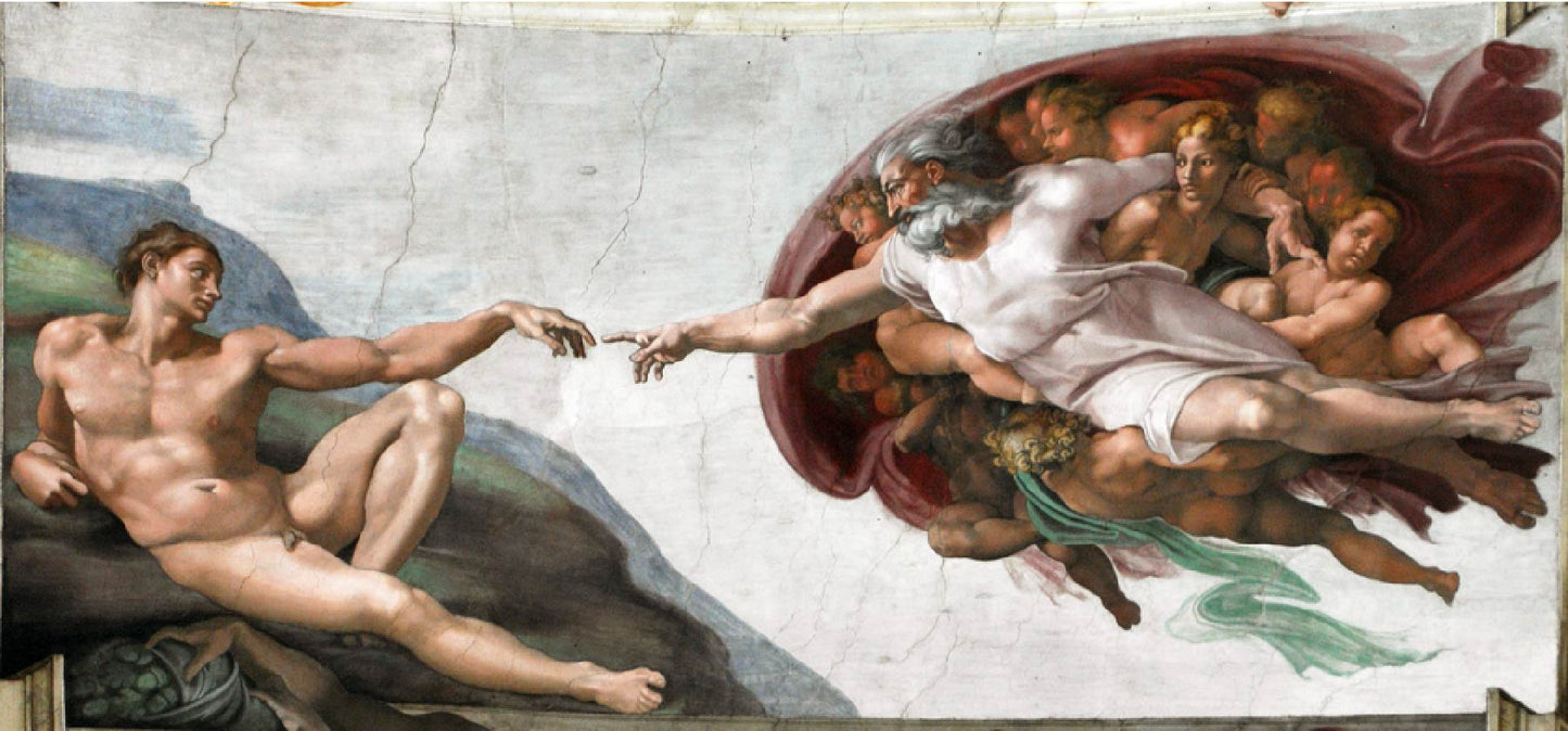 Luxury Digital Artwork of The Creation of Adam