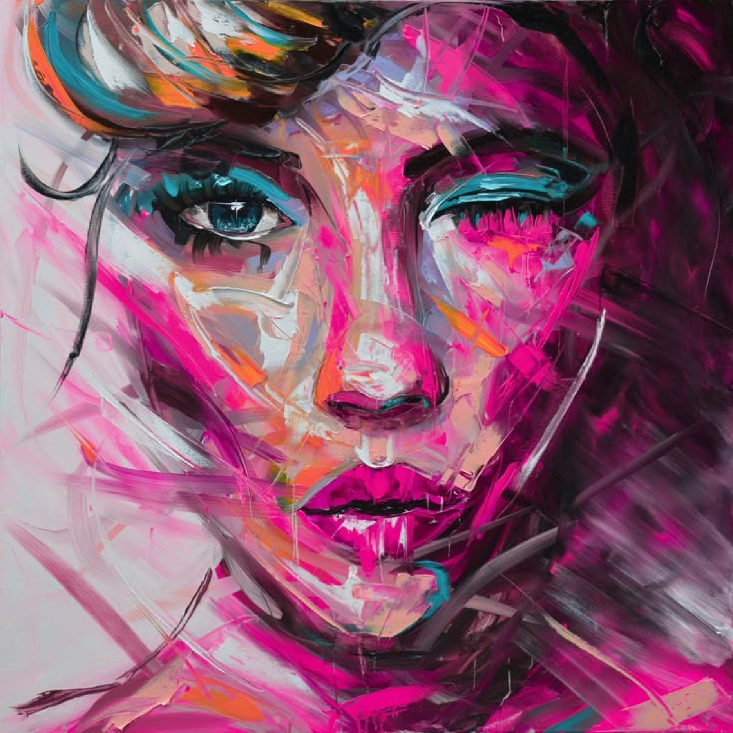 Luxury Contemporary Portrait Digital Artwork