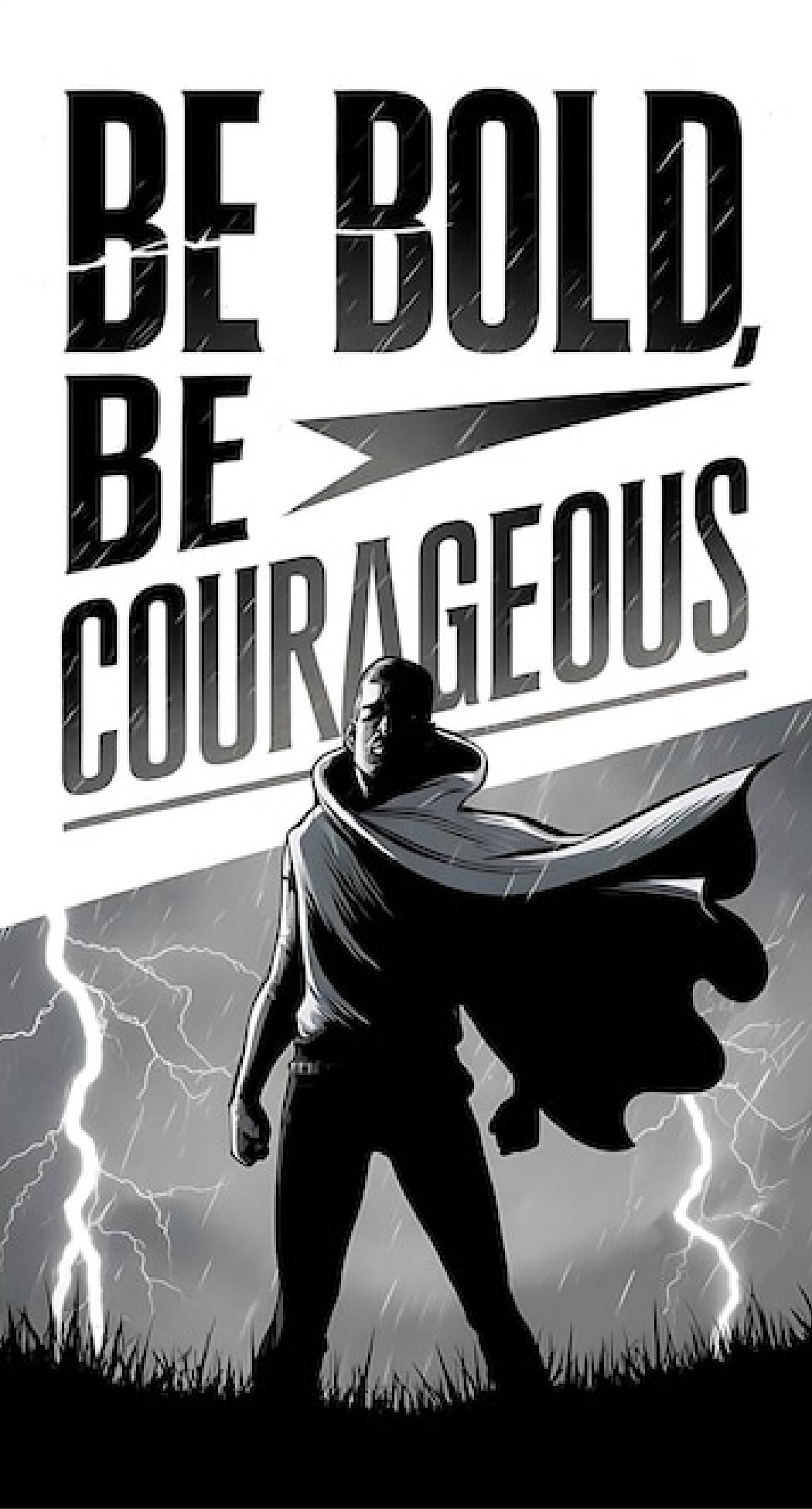 Motivational Quote Art Print – Be Bold Be Courageous