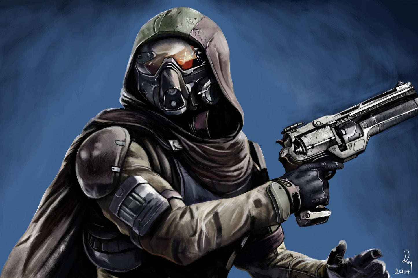 Hooded Marksman Gaming Digital Artwork