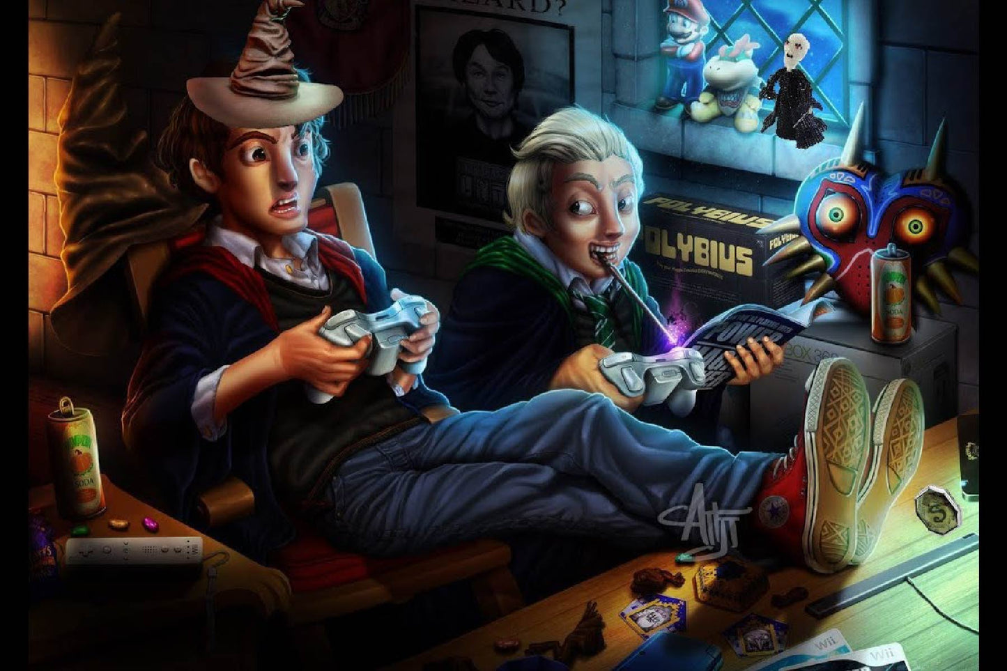 Fantasy Gaming Wizarding Gamers Digital Artwork