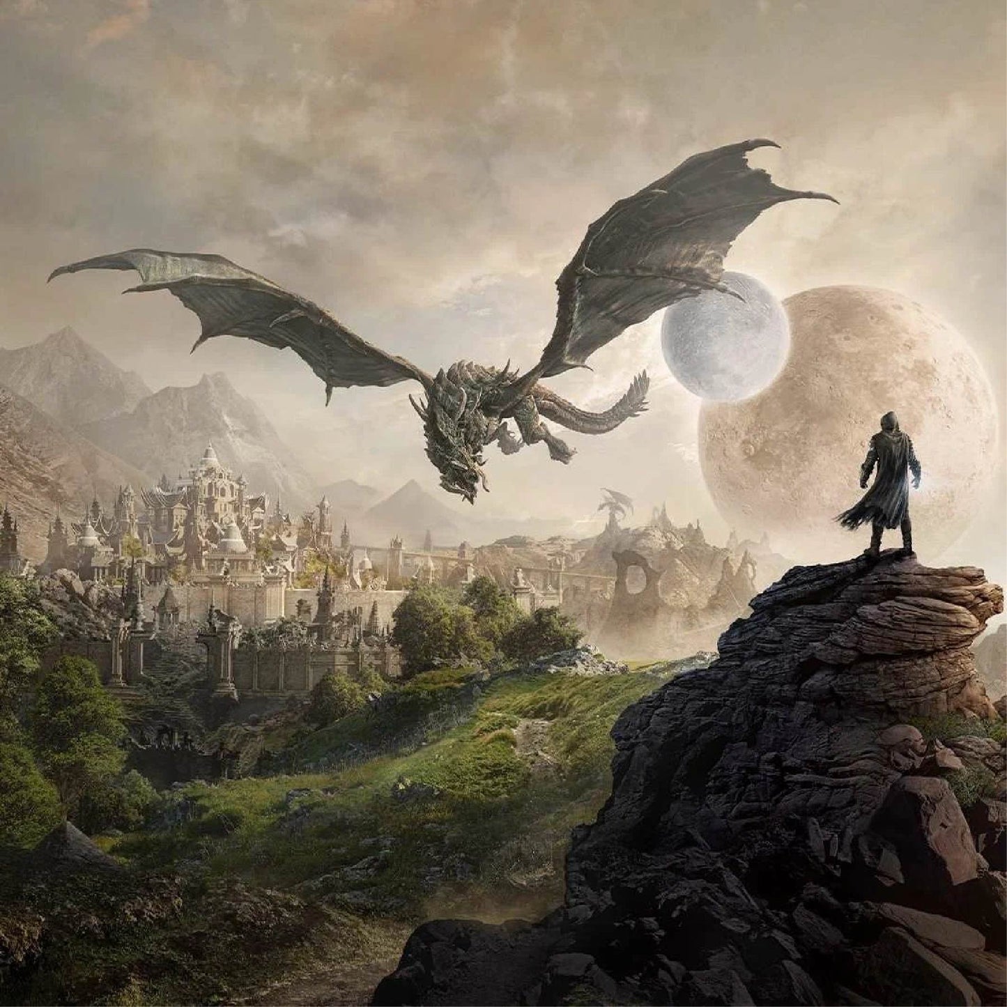 Epic Dragon Battle Digital Artwork