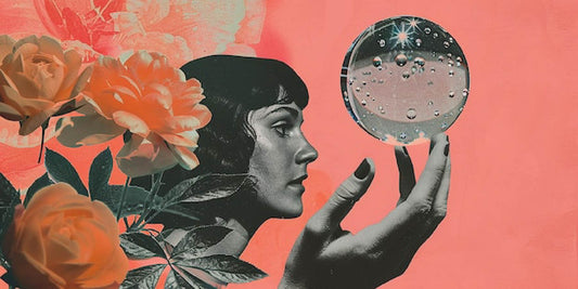 Surreal Reflection Digital Artwork – Woman with Crystal Sphere