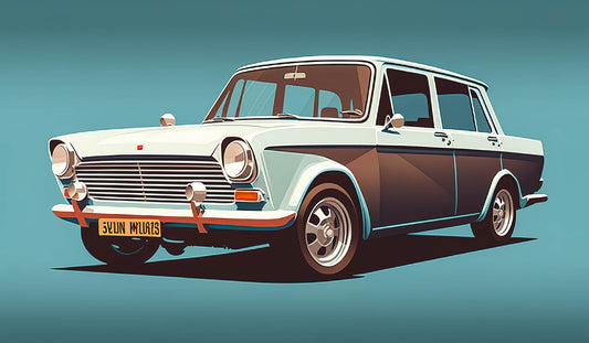 Classic Sedan Digital Illustration Artwork
