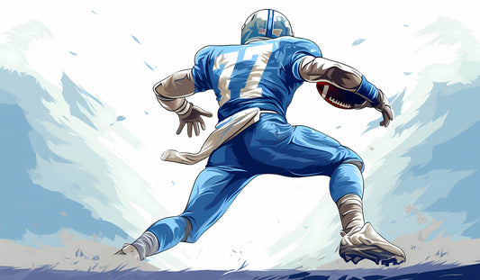 Dynamic Football Digital Artwork of a Player in Action