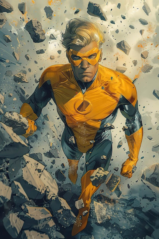 Powerful Comic Book Character Digital Illustration Artwork