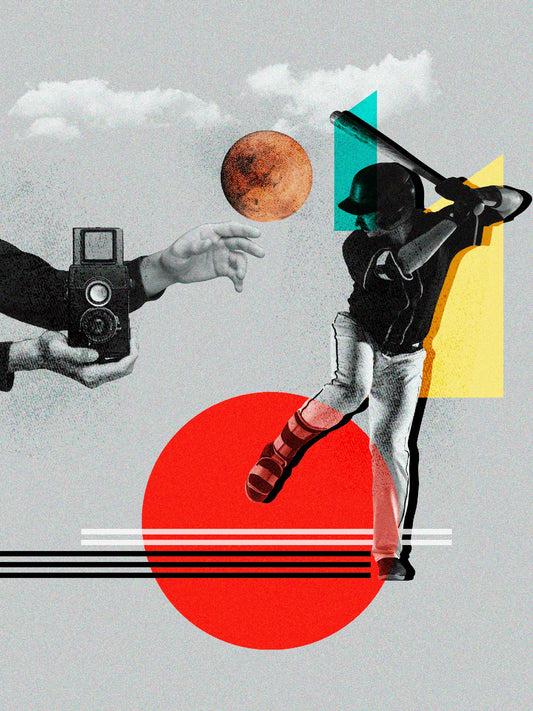 Surreal Baseball Digital Artwork – Hitting Beyond the Limits
