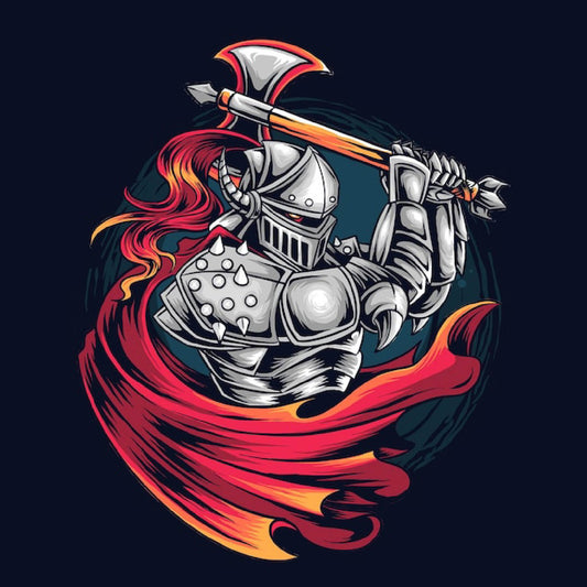 Armored Knight Artwork – Medieval Warrior Wall Decor