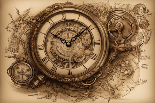 Intricate Vintage Pocket Watch Digital Artwork