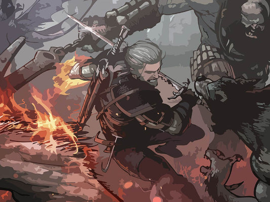 Heroic Fighter Digital Artwork – Fantasy World Scene