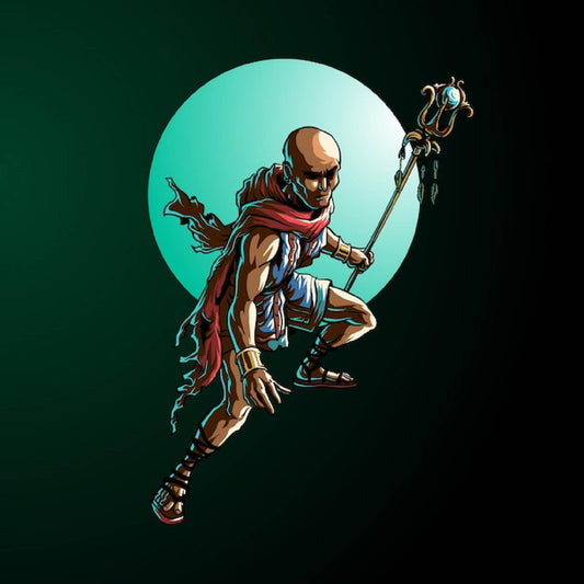 Mythical Monk Warrior Digital Artwork – Unique Fantasy Digital Print