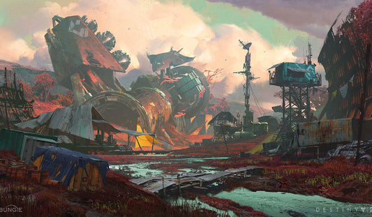 Crashed Starship Environment Digital Artwork