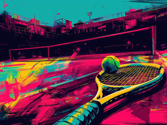 Expressive Tennis Digital Artwork for Sports Wall Decor