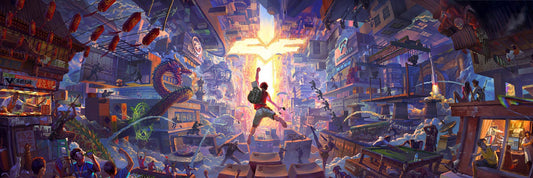 Neon Fantasy Gaming Universe Digital Artwork