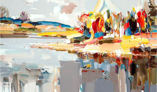 Abstract Impressionist Landscape Digital Artwork