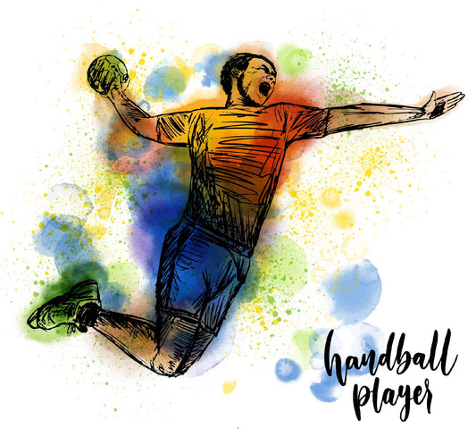 Handball Digital Artwork of a Player in Action