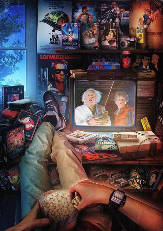 Nostalgic Gaming Digital Artwork with Retro Vibes