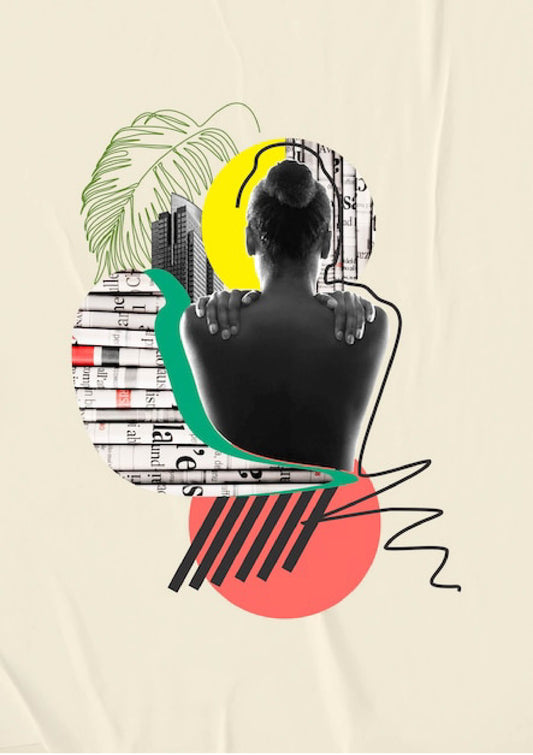 Contemporary Woman Silhouette Digital Artwork