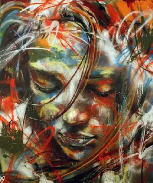 Emotional Urban Face Contemporary Digital Artwork