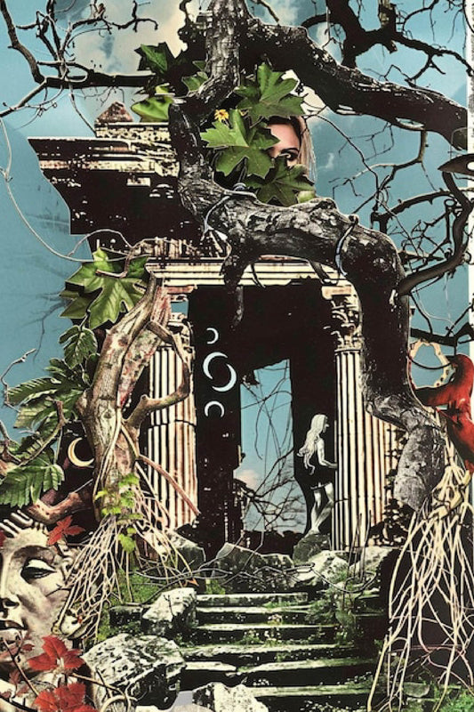 Mythical Temple Ruins Artwork – Surreal Fantasy Artwork