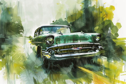 Vintage Chevrolet Car Digital Artwork