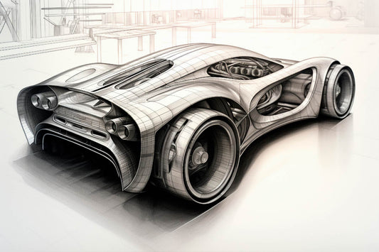 Futuristic Car Concept Digital Artwork